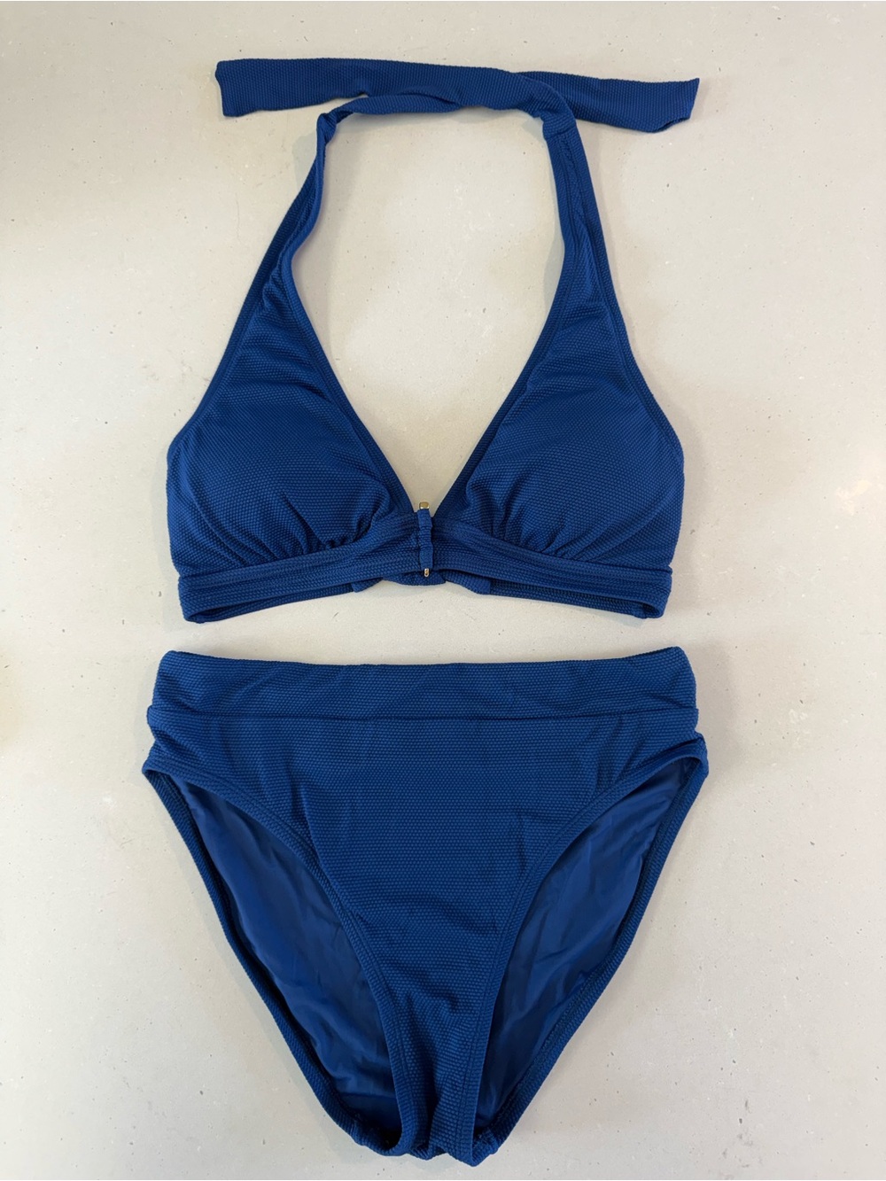 Tommy Bahama Island Cays High Waist Bikini Bottoms Indigo Tide Blue - Picture 4 of 8